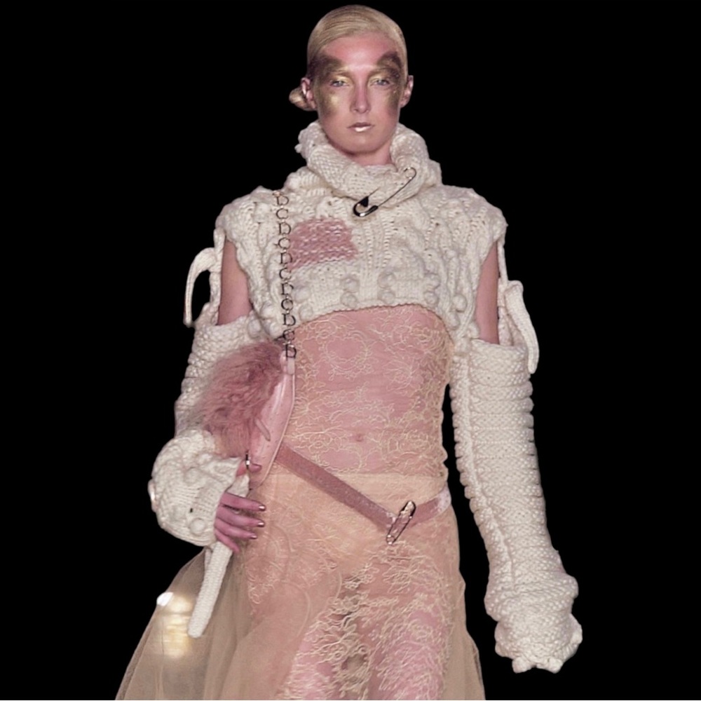 DIOR VINTAGE KNITTED TURTLENECK SWEATER BY JOHN GALLIANO 2000